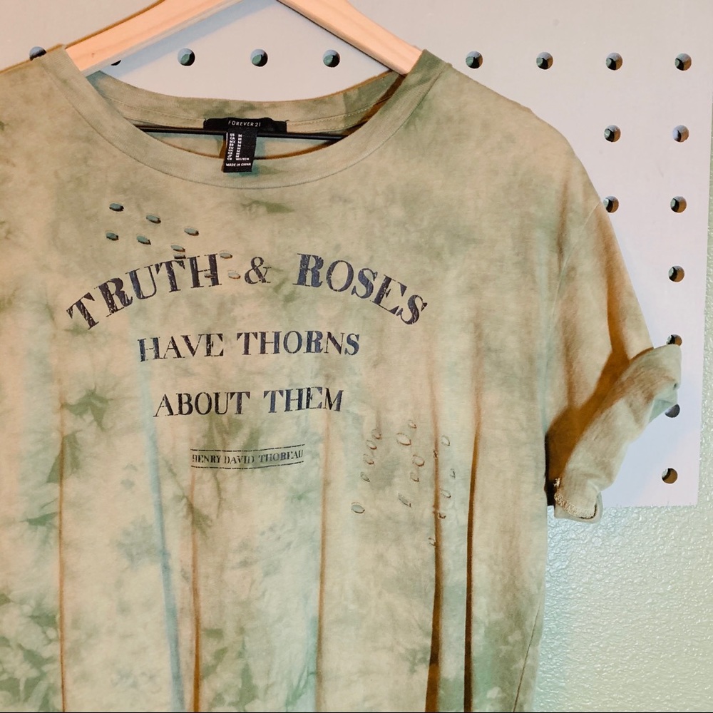 Oversized, Distressed Tie-Dye Tee